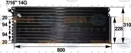 Радиатор кондиционера HELLA 8FC 351 300-101