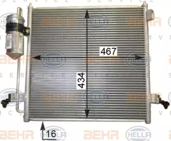 Радиатор кондиционера HELLA 8FC 351 343-581