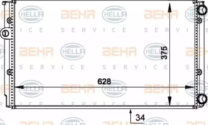 Радіатор охолодження HELLA 8MK 376 714-044