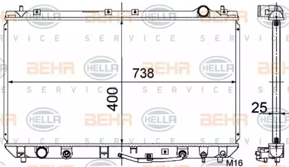 Радиатор охлаждения HELLA 8MK 376 718-551