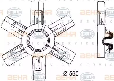 Вентилятор охолодження двигуна HELLA 8MV 376 730-251