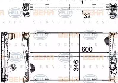 Радиатор охлаждения HELLA 8MK 376 754-024