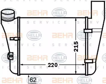 Интеркулер наддува воздуха HELLA 8ML 376 776-081