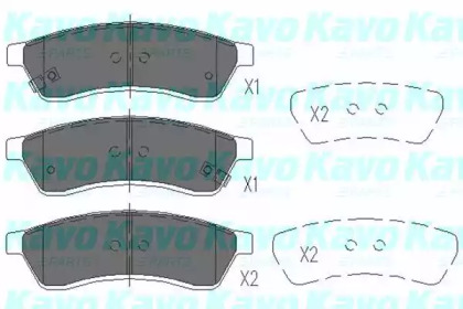 Колодки гальмівні KAVO PARTS KBP-1012