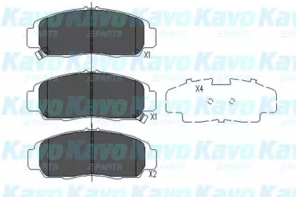 Колодки тормозные KAVO PARTS KBP-2052
