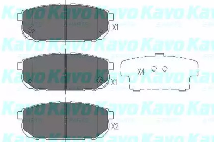 Колодки гальмівні KAVO PARTS KBP-4015