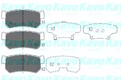 Колодки гальмівні KAVO PARTS KBP-7501
