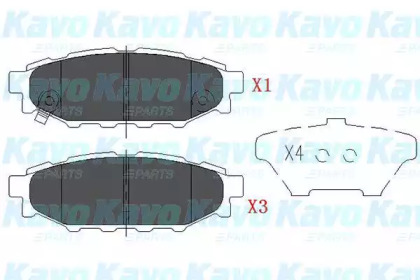 Колодки гальмівні KAVO PARTS KBP-8005
