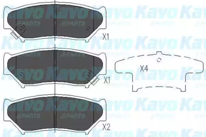 Колодки гальмівні KAVO PARTS KBP-8505