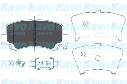 Колодки гальмівні KAVO PARTS KBP-8509