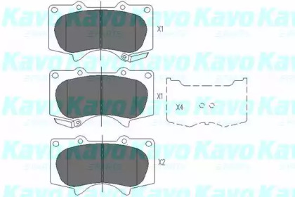 Колодки гальмівні KAVO PARTS KBP-9020