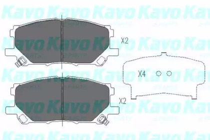 Колодки тормозные KAVO PARTS KBP-9080