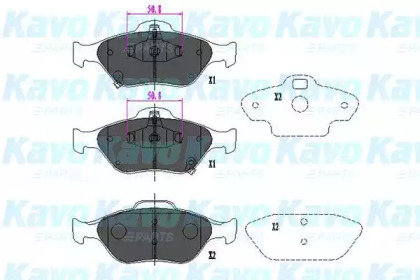 Колодки тормозные KAVO PARTS KBP-9091