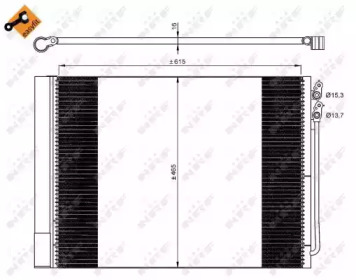 Радиатор кондиционера NRF 350033