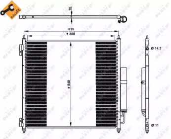 Радиатор кондиционера NRF 350336