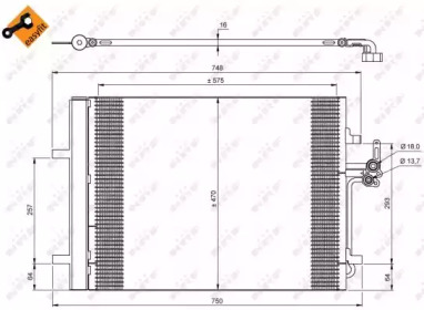Радиатор кондиционера NRF 35850
