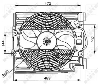 Вентилятор охолодження двигуна NRF 47029