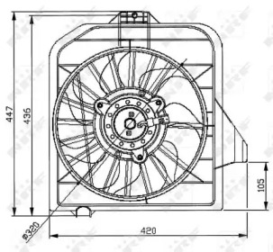Вентилятор охлаждения двигателя NRF 47032