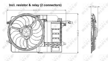 Вентилятор охлаждения двигателя NRF 47302