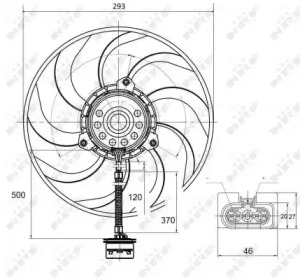 Вентилятор охолодження двигуна NRF 47373
