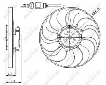 Вентилятор охлаждения двигателя NRF 47381