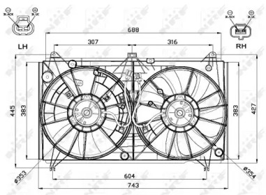 Вентилятор охлаждения двигателя NRF 47567