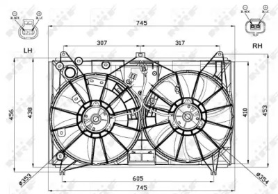 Вентилятор охлаждения двигателя NRF 47581