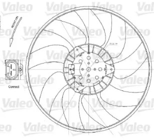 Вентилятор охлаждения двигателя VALEO 696028