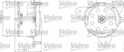 Электродвигатель вентилятора радиатора VALEO 698303