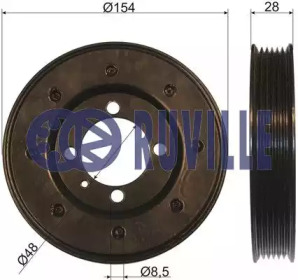 Ременный шкив RUVILLE 515303