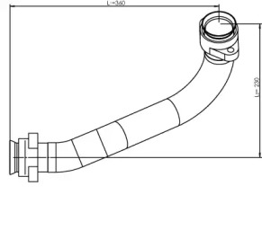Труба выхлопная соединительная DINEX 53176