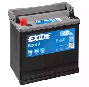 Акумулятор 45Ah 330A (220x135x225/+L/B1) Excell EXIDE _EB451