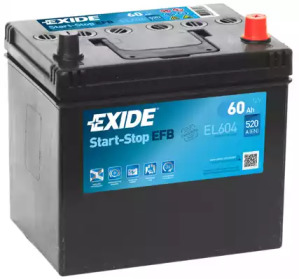Акумулятор 60аг 520А Start-Stop EXIDE EL604