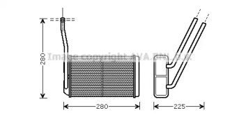 Радиатор отопителя AVA AU6195