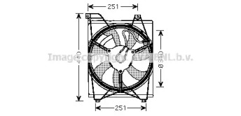 Вентилятор охлаждения радиатора AVA KA7516