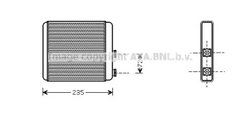 Радиатор отопителя салона AVA OL6321