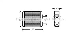 Радиатор отопителя AVA OL6403