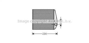 Радиатор отопителя AVA OLA6355
