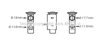 Клапан кондиционера расширительный AVA VO1162