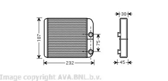 Радіатор охолодження AVA VO6129