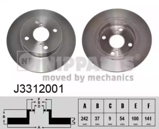 Тормозной диск NIPPARTS J3312001