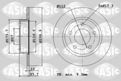 Диск тормозной SASIC 6106108