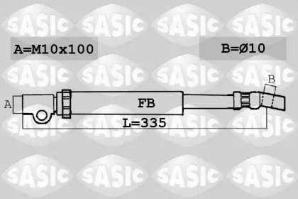Шланг тормозной SASIC SBH6365