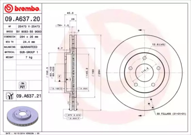 Тормозной диск BRECO BS 9083