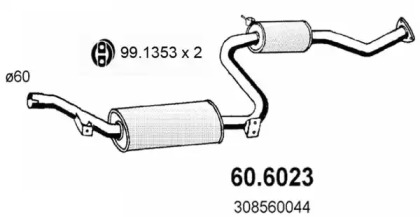 Амортизатор ASSO 60.6023