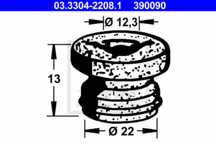 Пробка бачка тормозной жидкости ATE 03.3304-2208.1