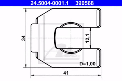 Кронштейн тормозного шланга ATE 24.5004-0001.1