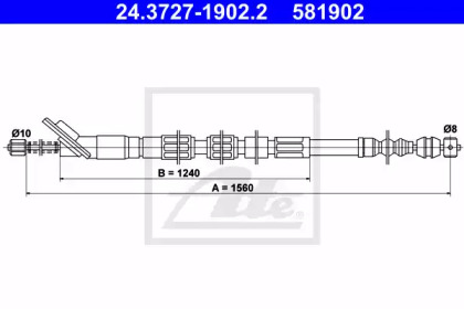 Трос стояночного тормоза ATE 24.3727-1902.2