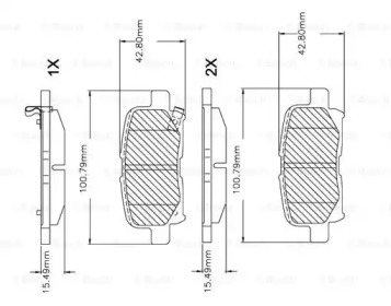 Комплект тормозных колодок BOSCH F 03B 150 085