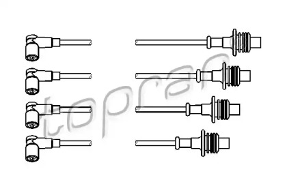 Провода зажигания высоковольтные комплект HANS PRIES/TOPRAN 722801